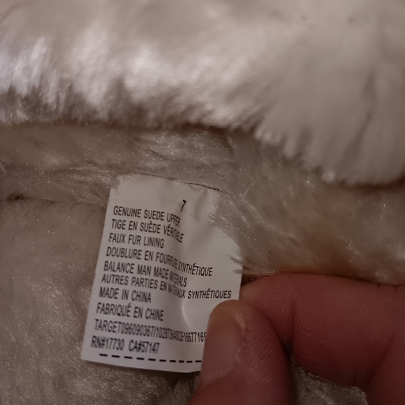 Target~Tan Neutral Genuine Suede Faux Fur Boots - Picture 8 of 14